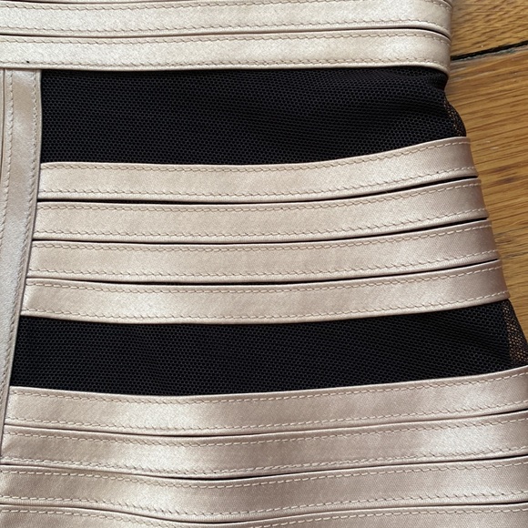 EUC BCBG MaxAzria Brenda Sheer Panel Evening Dress - Picture 6 of 9